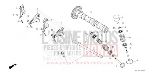 ARBRE A CAMES/SOUPAPE CB750AP de 2024